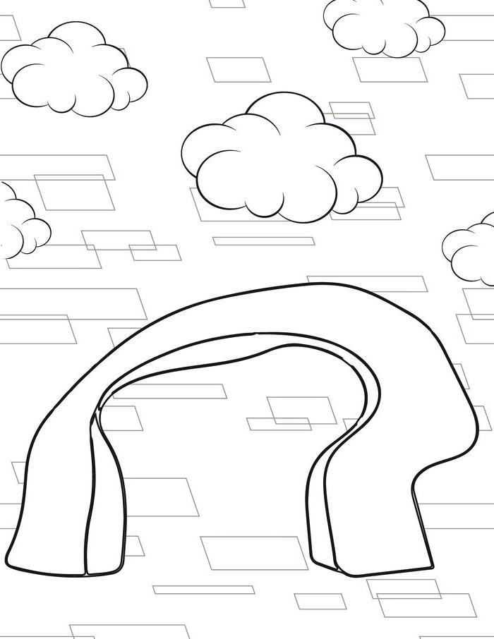 Arch illustration coloring page
